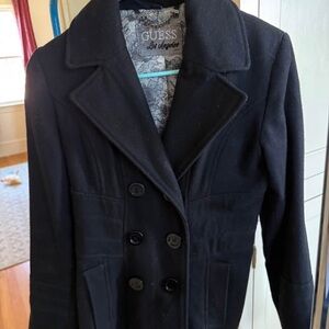 GUESS Elegant Black Peacoat for Women